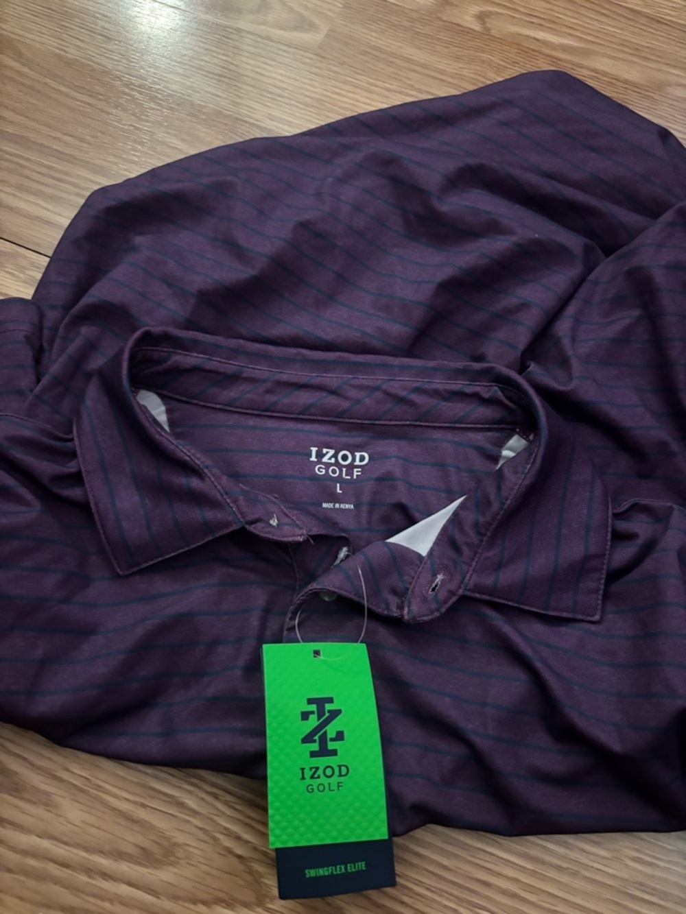 IZOD Swinflex Elite Golf Shirt Size Large - Picture 7 of 8
